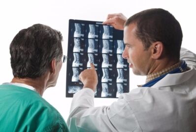 Doctor appears spinal cord