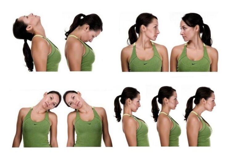 A group of exercises for the treatment of osteochondrosis of the cervical spine